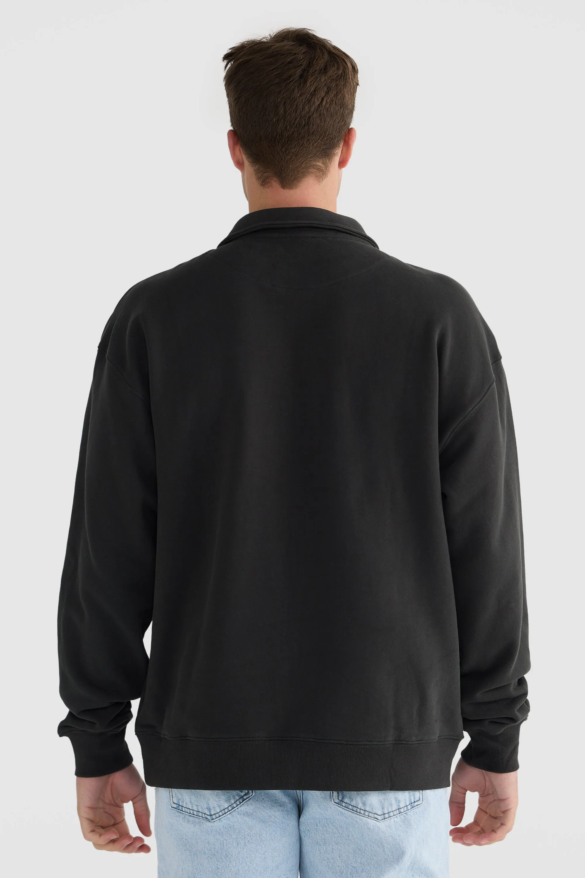 Oliver Quarter Zip Washed Black