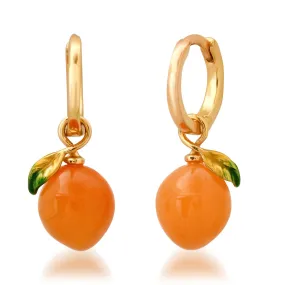 Orange Blossom Huggie Earrings