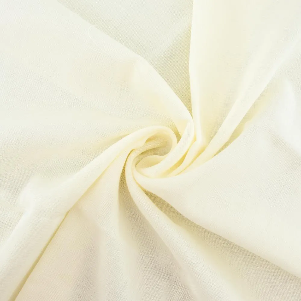 Organic Double Gauze Solid in Cream ~ Birch Fabrics