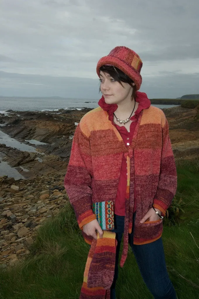 Orkney Landscape Sloppy Joe Jacket in Red Sky at Night