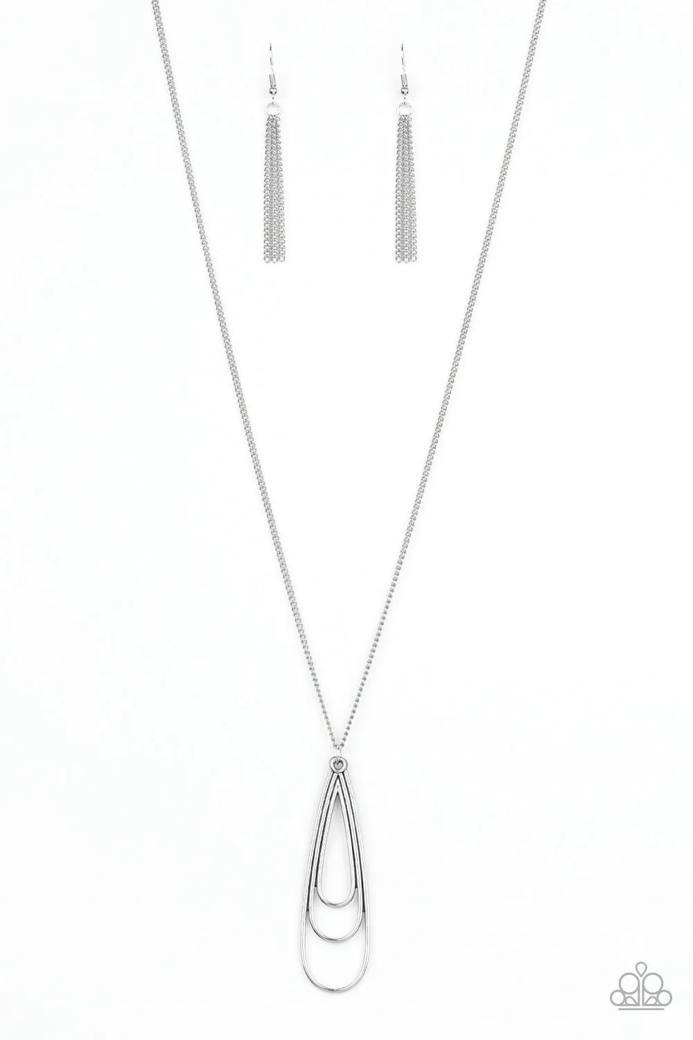 Paparazzi The Big Three Silver Necklace Set