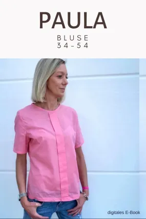 Paula - klassische Bluse mit cooler Quetschfalte