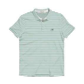 Pine Green & White Heathered Laurel Performance Polo