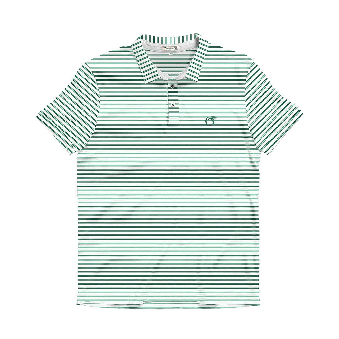 Pine Green & White Heathered Laurel Performance Polo