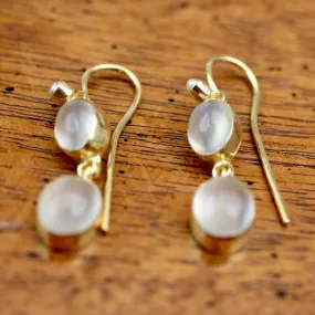 Pont Neuf Earrings: Moonstone and Pearl