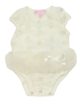 Popatu Infant's White Daisy Bodysuit