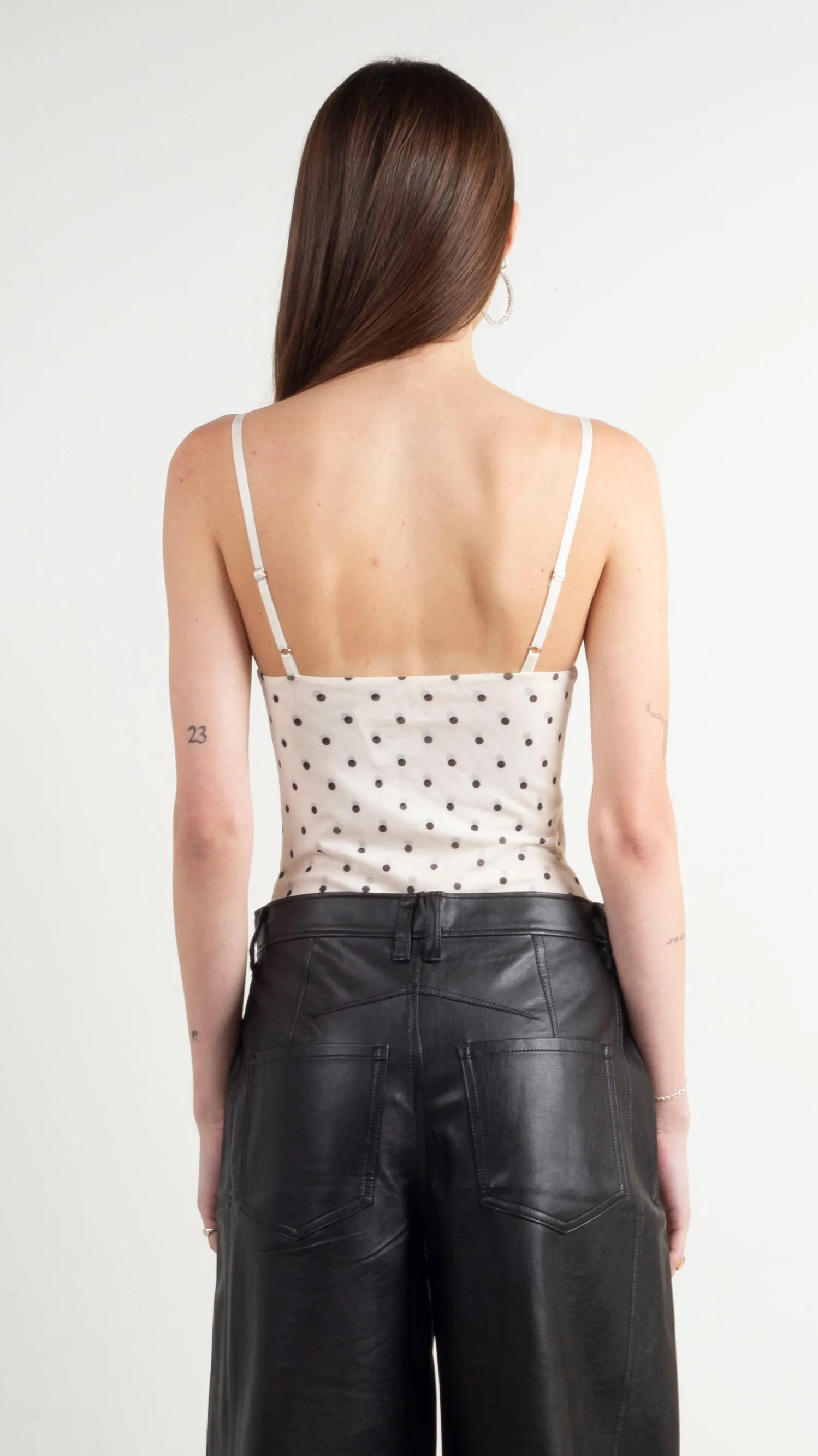 Printed Night Rhythm Bodysuit - Polka Dot