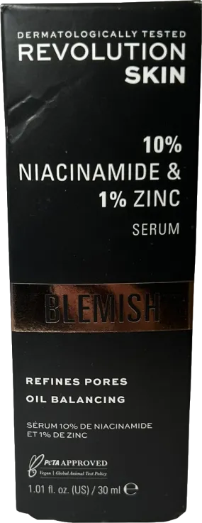 Revolution Blemish 10% Niacinamide   1% Zinc Pore Refining Serum 30ml