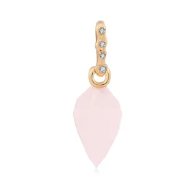 Rose Quartz Gold Pendant - Heart Chakra