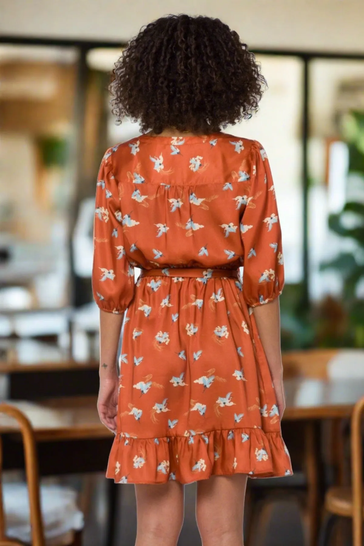 Rust Cranes Dress