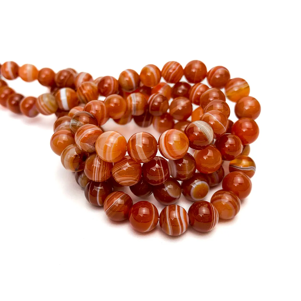 Sardonyx 8mm Smooth Rounds