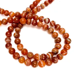 Sardonyx 8mm Smooth Rounds