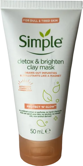 Simple Protect 'n' Glow Detox & Brighten Clay Mask 50ml