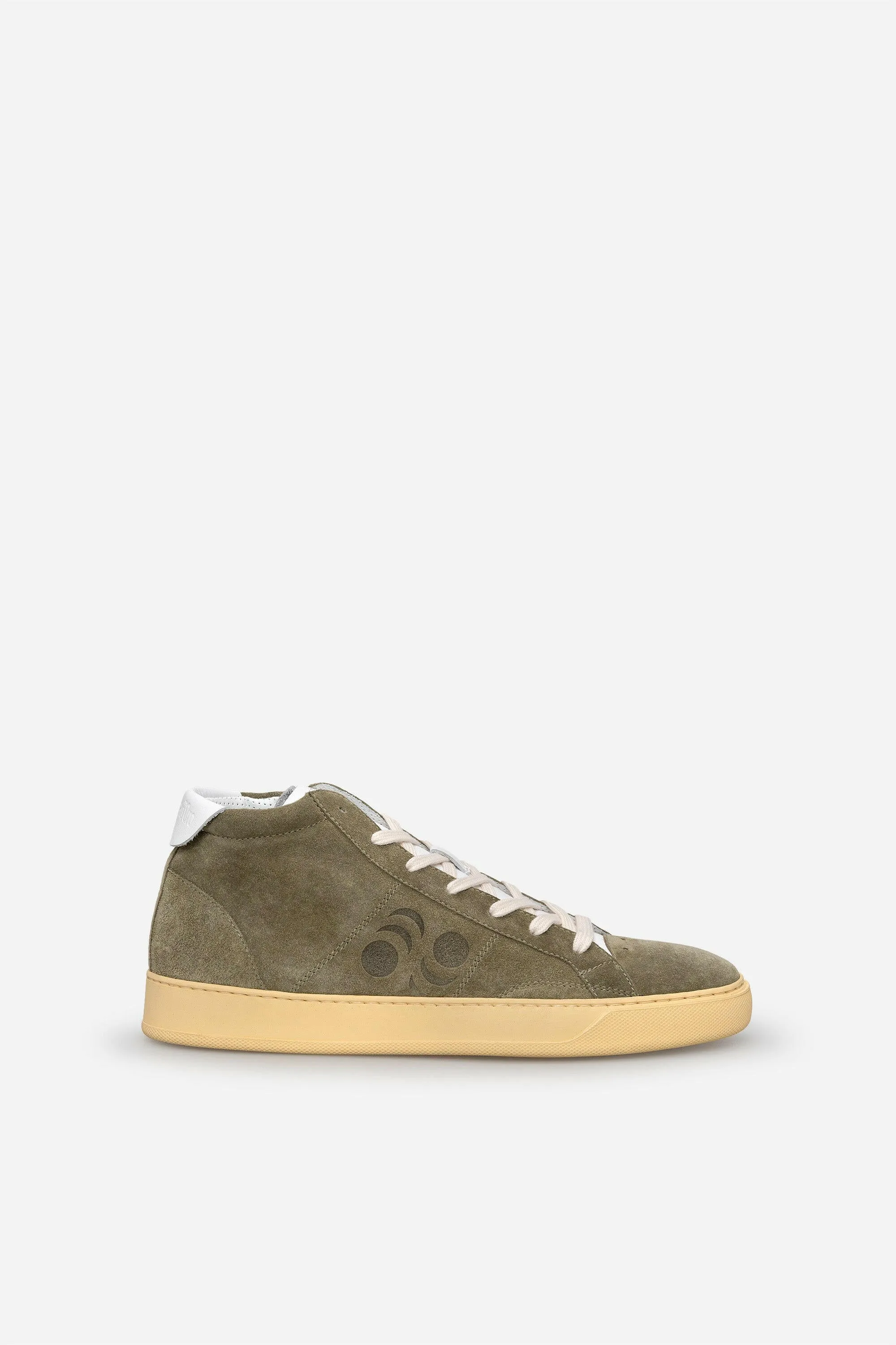 Sneakers uomo Del Bello Mid in camoscio verde