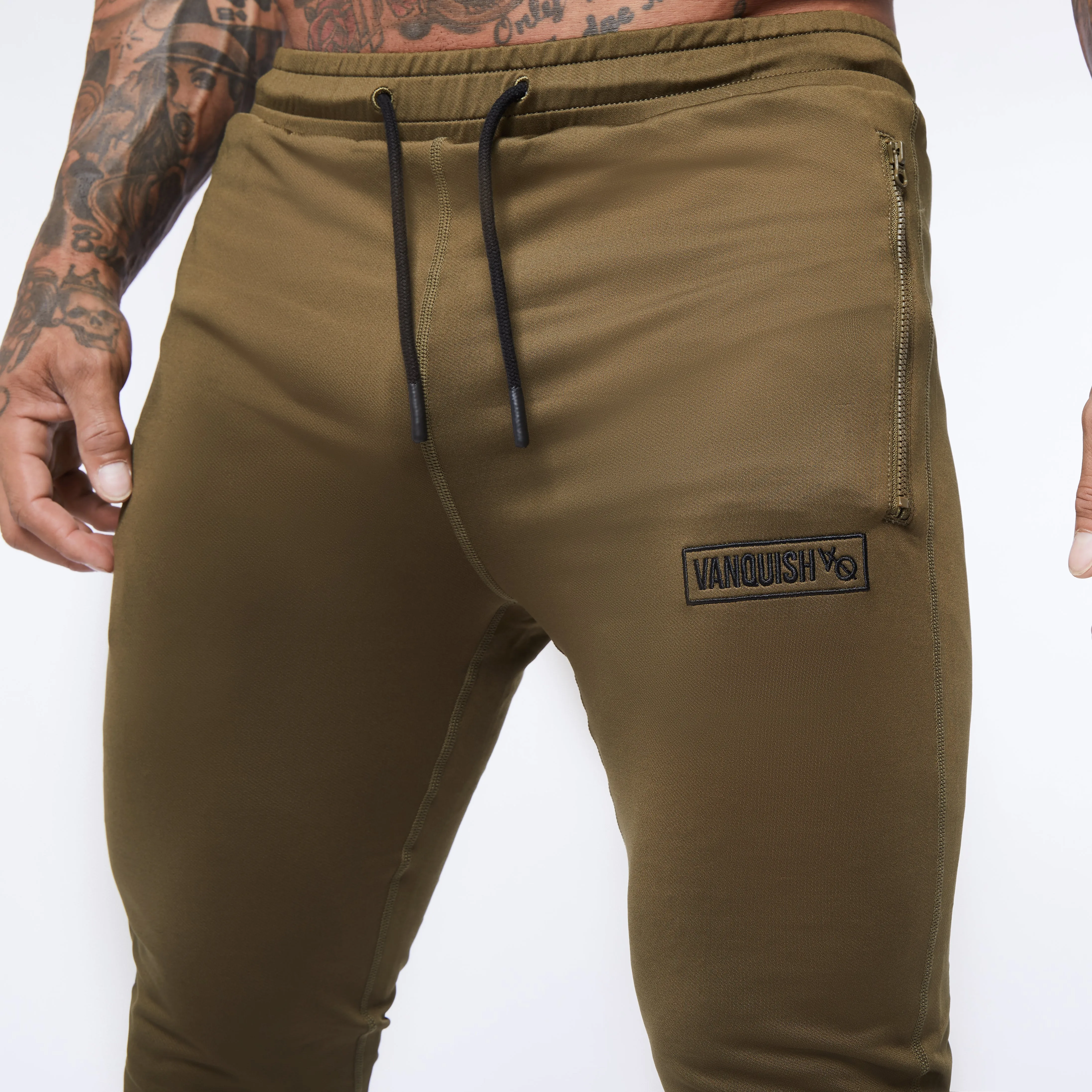 Vanquish Agility Tricot Olive Tapered Track Pants