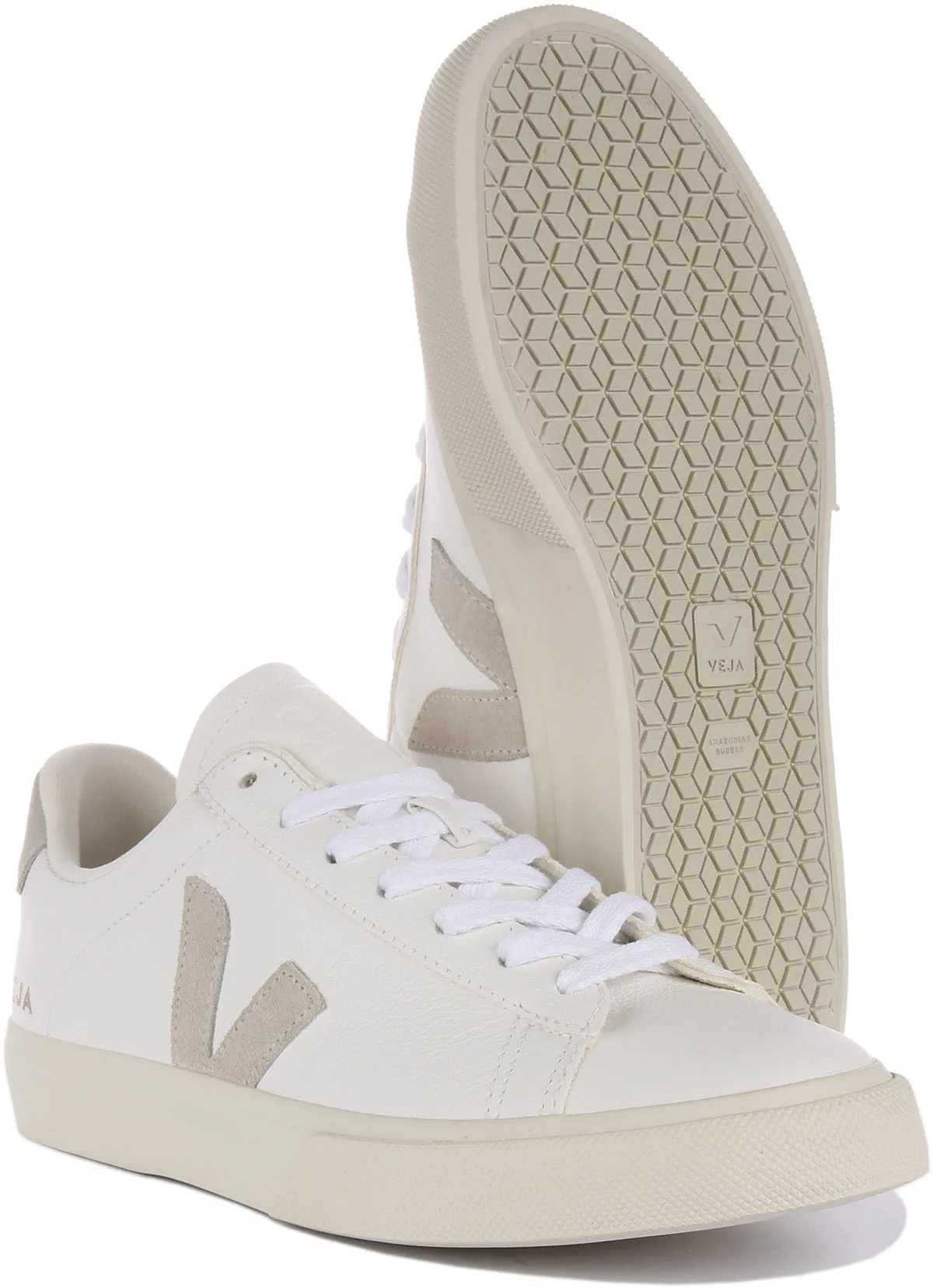 Veja Campo Chromefree In White Grey For Women