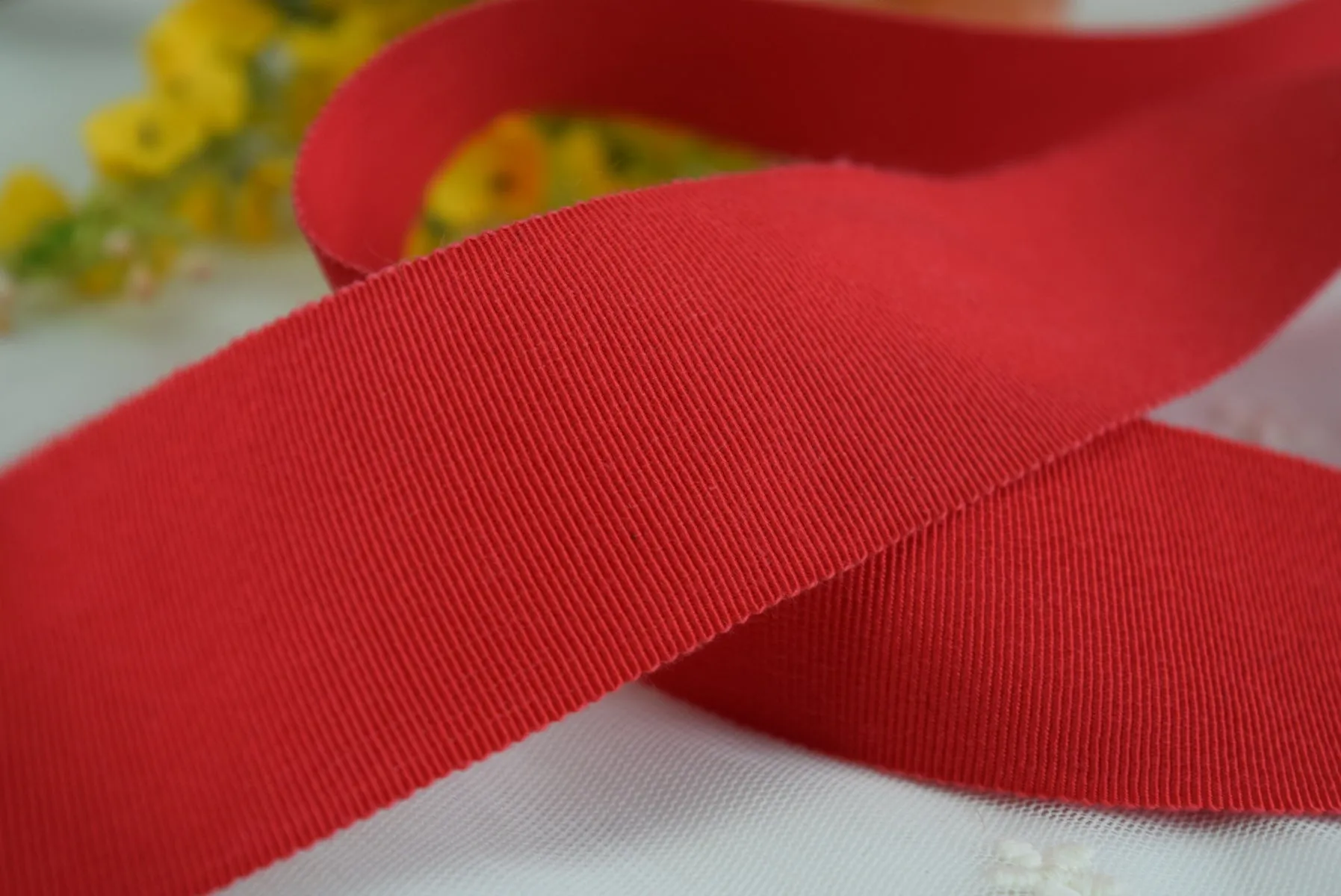 Vintage Ribbon - Bright Red Petersham - 1.5 - By the Yard