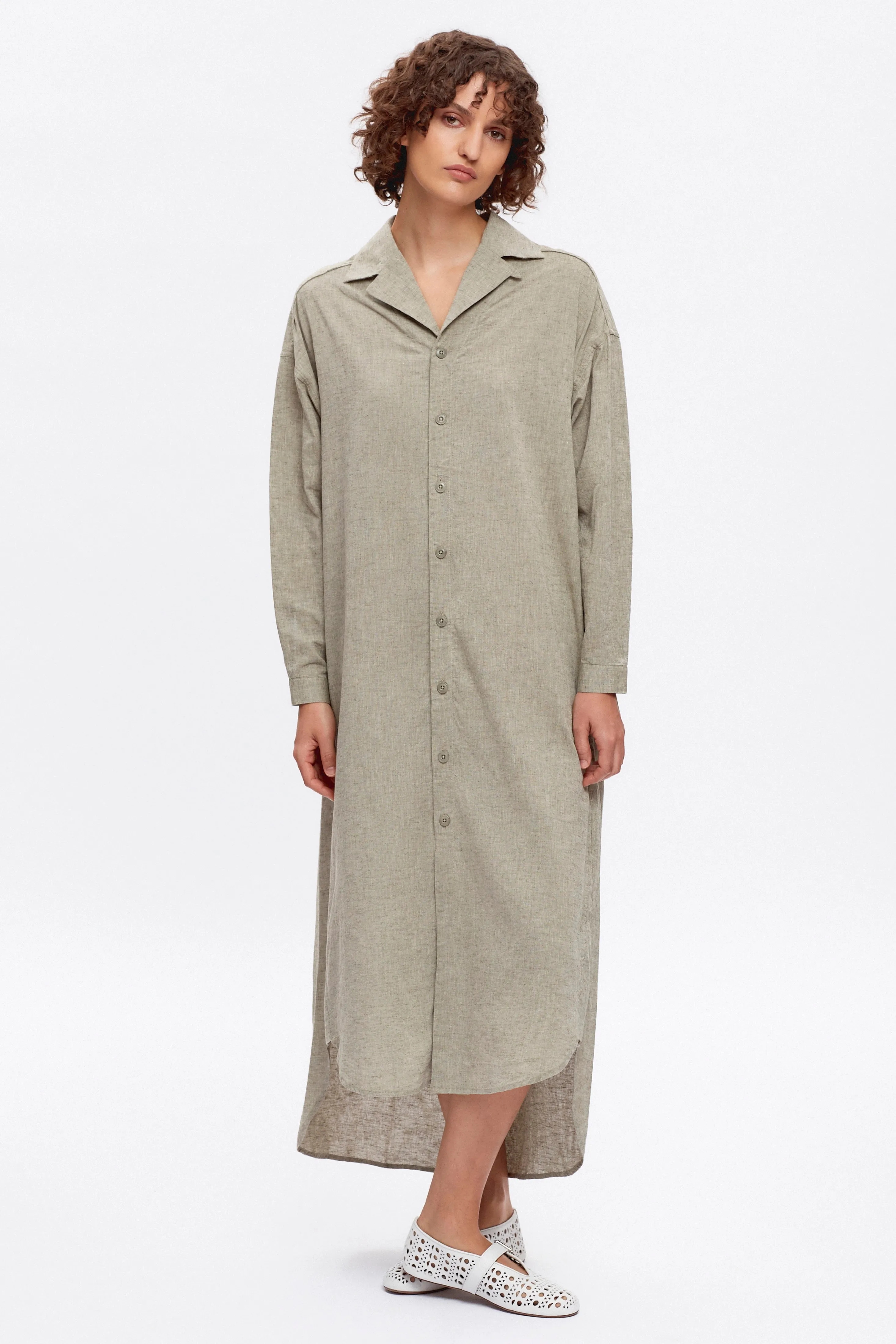 Women's Nawal Dress in Dusty Olive