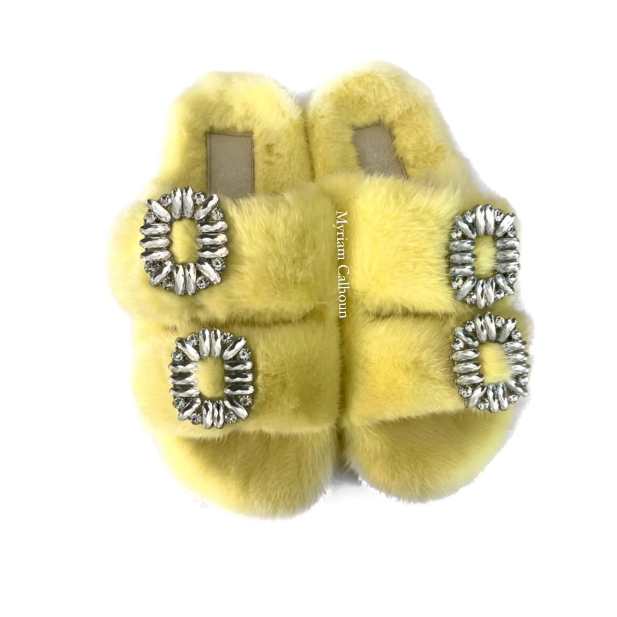 Yellow Jeweled Arizona Slippers