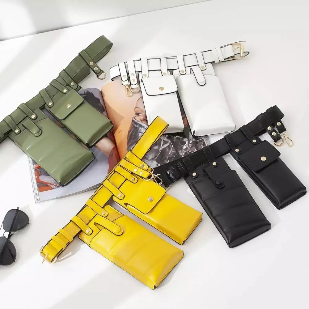 YELLOW MULTIPLE POUCH BELT BAG