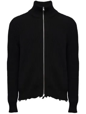 ZIP-FASTENING HIGH-NECK CARDIGAN