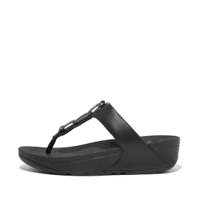 รองเท้าแตะแบบหูหนีบ ผู้หญิง รุ่น HALLYE CHAIN LEATHER TOE-POST SANDALS